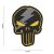 PVC nášivka Punisher Thunder - žlutá