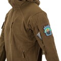 Bunda ALPHA HOODIE JACKET - GRID FLEECE olive green