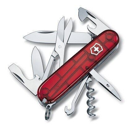 Victorinox Climber - transparentní červená