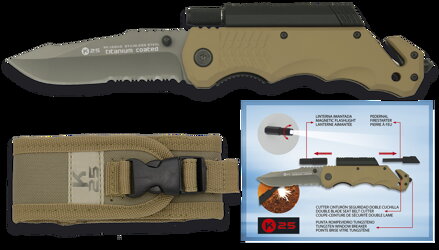 Skládací taktický nůž s pouzdrem RUI-K25 TACTICAL