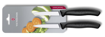 Sada nožů Victorinox Swiss Classic s hladkou čepelí 2 kusy černá