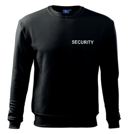 Mikina SECURITY - biela potlač veľ. XL